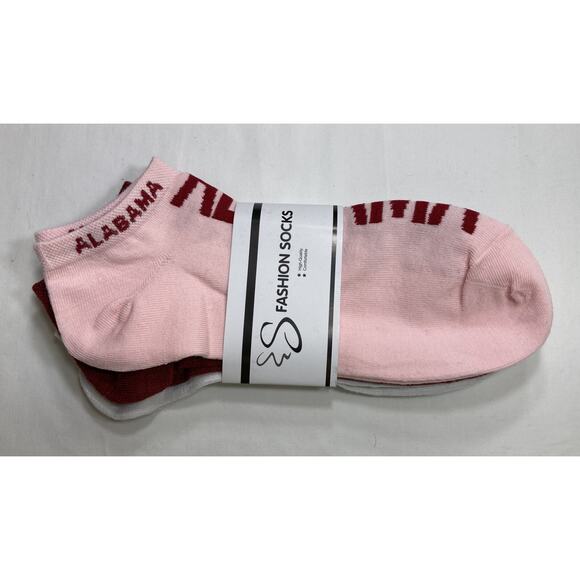 Alabama Crimson Tide Socks Ankle Women's size: 9 to 11 2 packs of 3, NCAA - Picture 2 of 9